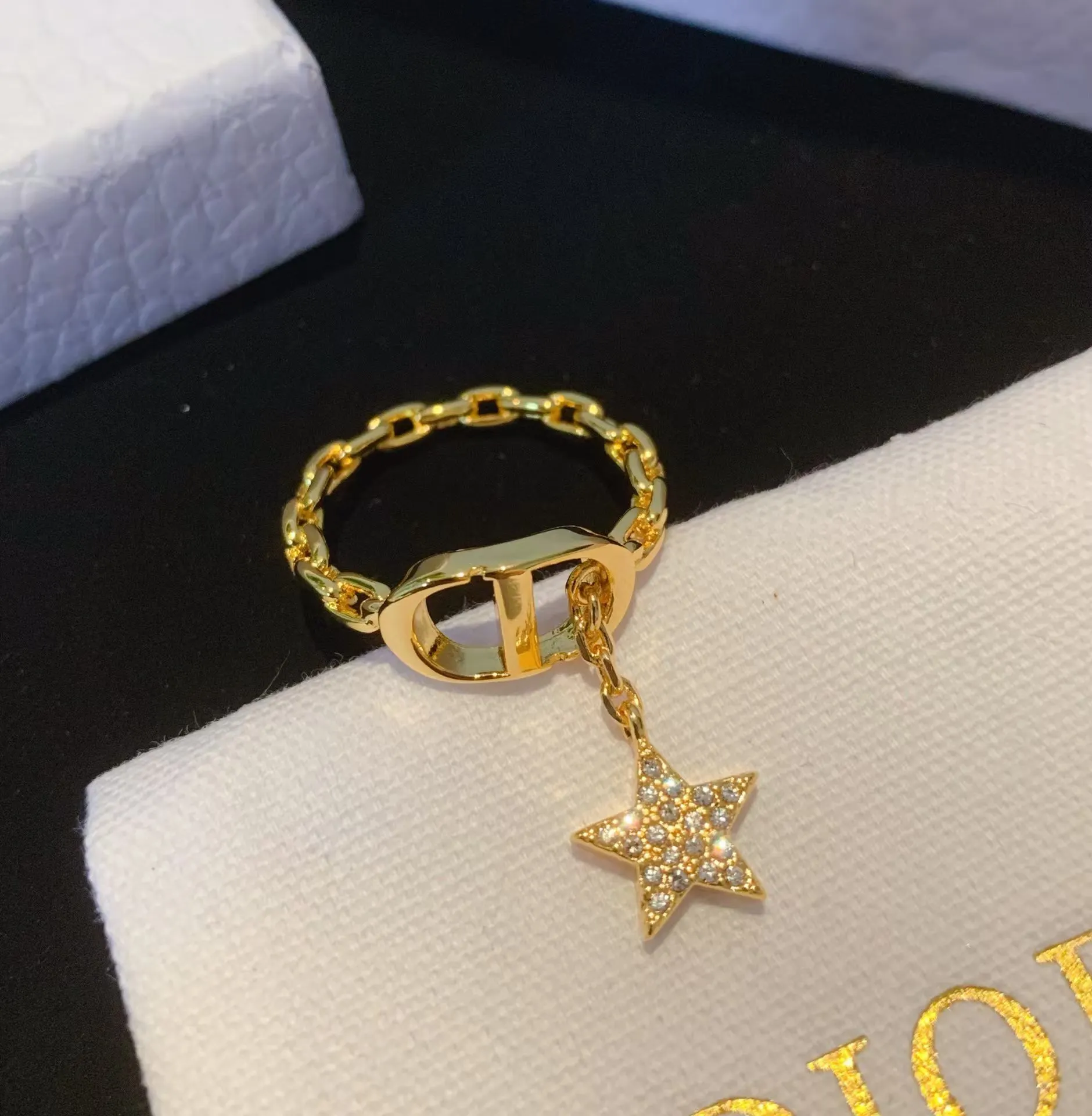 Dior CD Star Dangle Ring