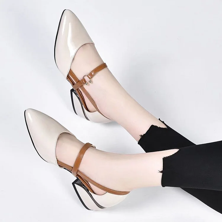 Pointed Toe High Heel Leather Shoes Air Hollow Pumps Soft Leather VangoghDress