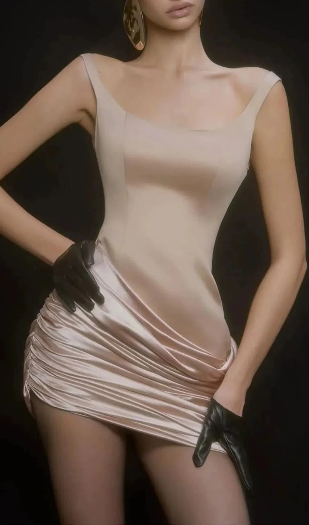 liliana paneled satin mini dress Fashionslee Women Liliana Ruched Mini Dress