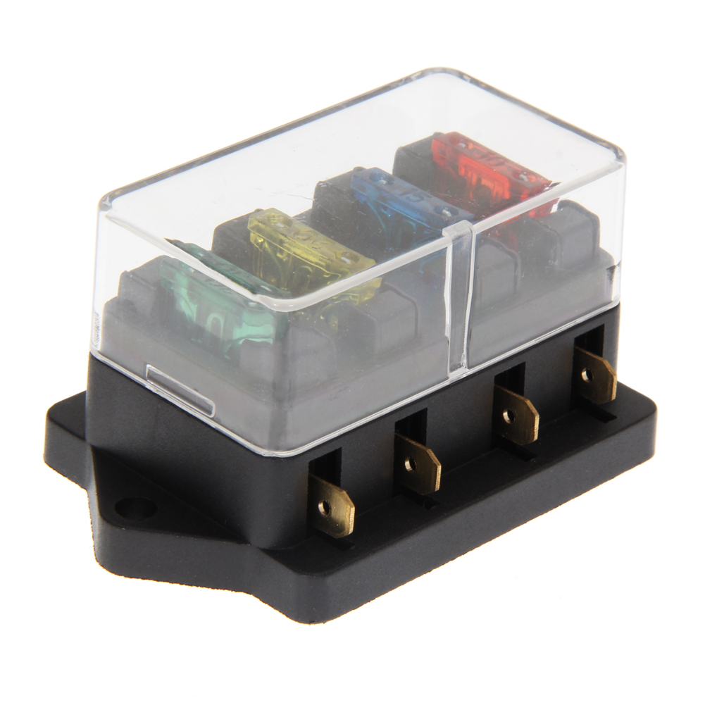 4 Way Circuit Standard Blade Disaster Box Block Holder 12V/24V + Fuse, 501 Original
4 Way Circuit Standard Blade Disaster Box Block Holder 12V/24V + Fuse, 501 Original