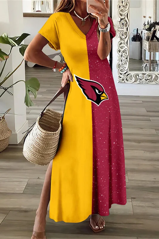 Arizona Cardinals
V-Neck Sexy Side Slit Long Dress