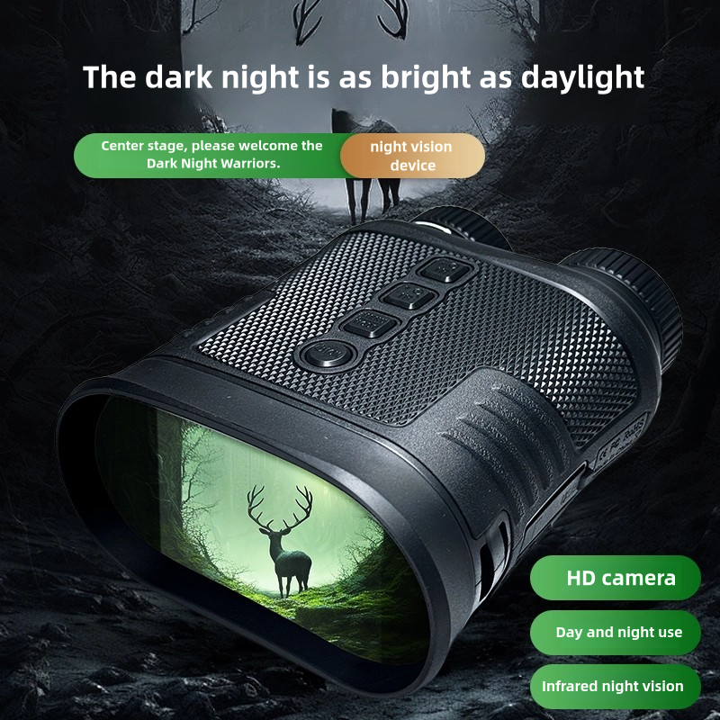 BekinTek Handheld 4K Night Vision Binoculars Rechargeable Telescope Infrared NVG Goggles Full Dark Observing 7x IR Adjustment 8x Digital Zoom 4K Video Recording 8M Photo 3 Inches Large HD Screen Support PC Control with 32G TF Card 2