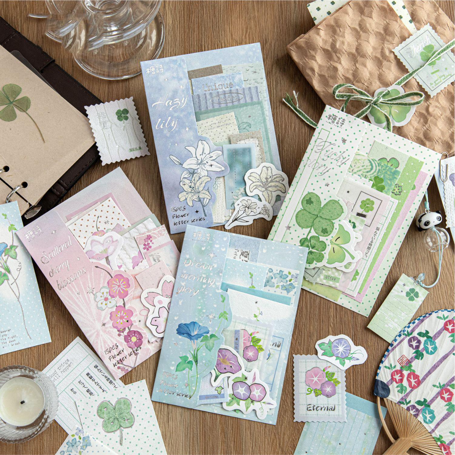花てん ステッカー - 花の意図の文字シリーズ ヴィンテージ 植物 フローラル