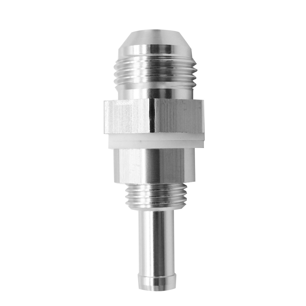 -8AN Male Bulkhead to 3/8 Barb Fuel Tank Fitting w/Bulkhead Nut + 2 Washers, 501 Original
-8AN Male Bulkhead to 3/8 Barb Fuel Tank Fitting w/Bulkhead Nut + 2 Washers, 501 Original