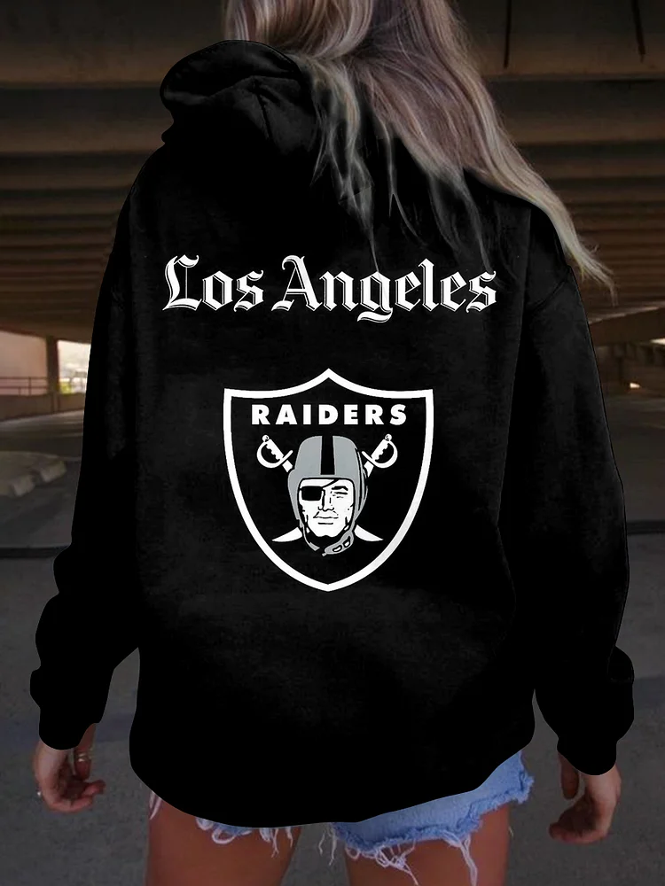 Women's LA Raiders Football Print Hoodie