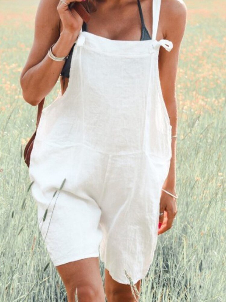 Summer Vintage Style Casual Jumpsuit Romper