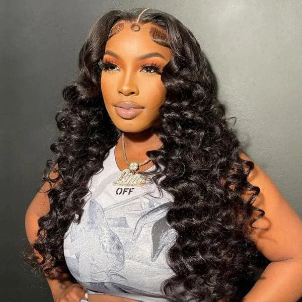 Loose Deep Wave Hair 13X4 Lace Front Wig Transparent Lace Wigs