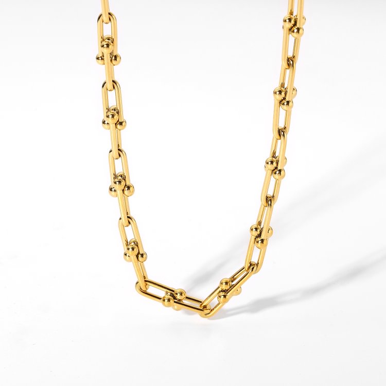 U-shaped Geometric Punk Necklace