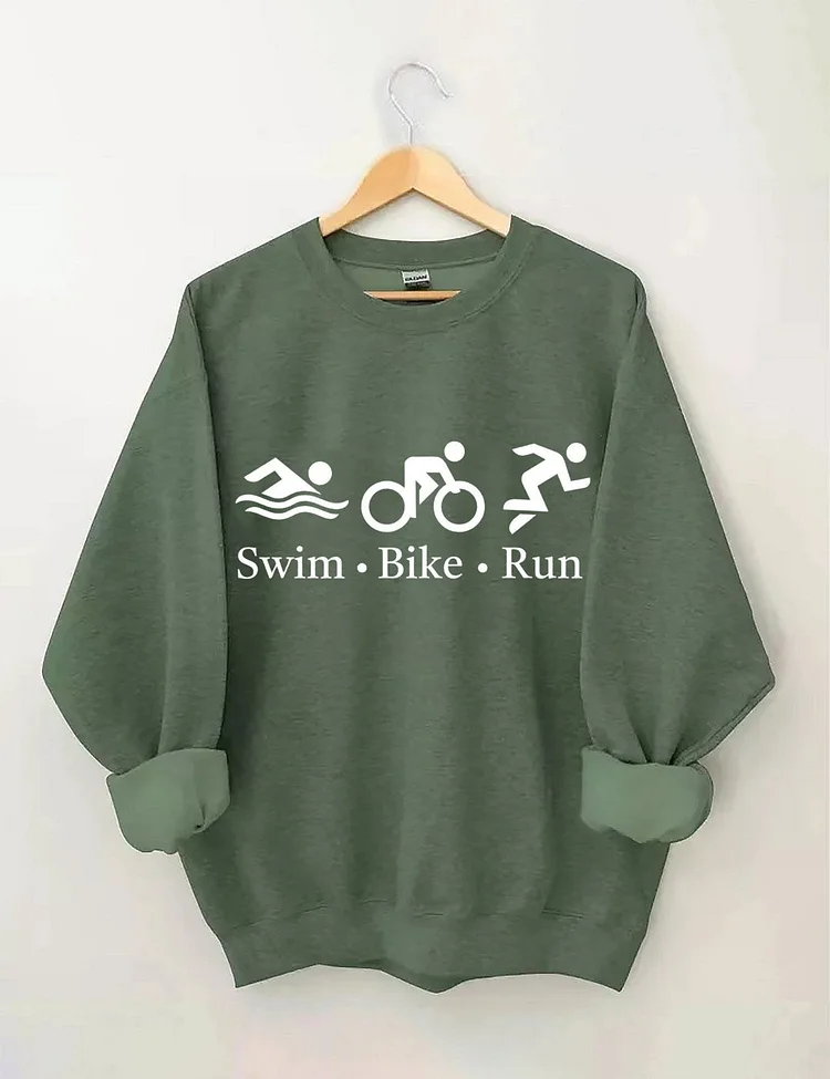 Swim Bike Run Sweatshirt socialshop