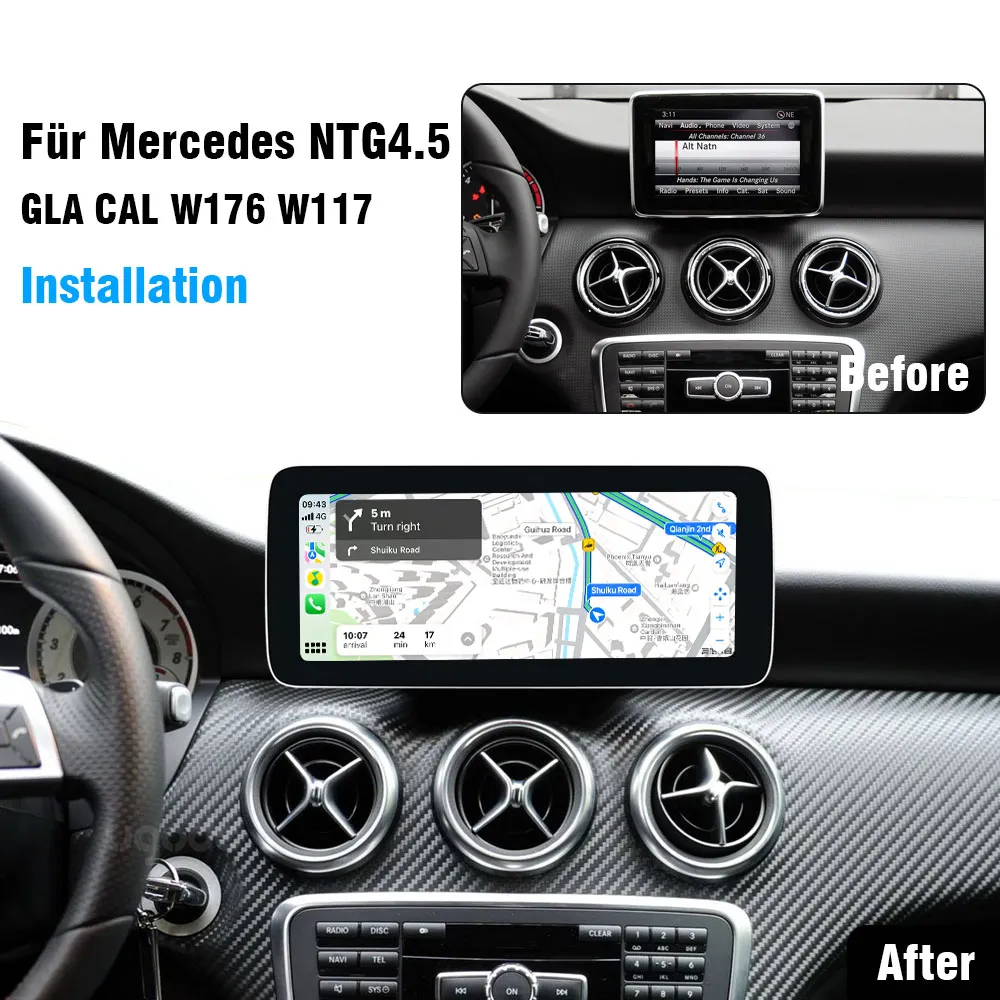 Ugode Mercedes Benz CLA GLA A Class W176 W117 X156 2012-2018 year Apple CarPlay Android Auto Display Monitor Upgrade Autoradio Stereo