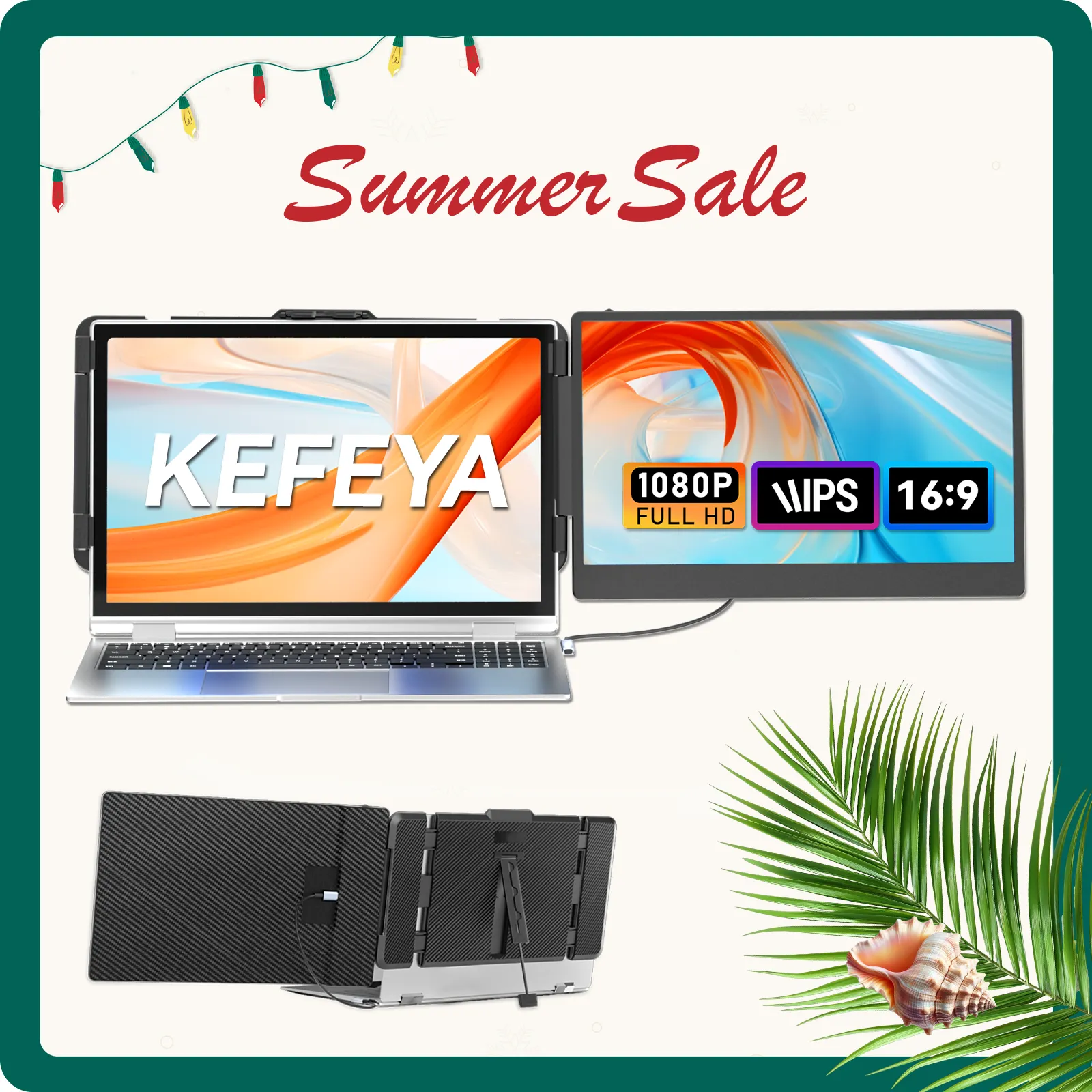 KEFEYA S1 Dual Portable Laptop Screen Extender, Laptop Monitor