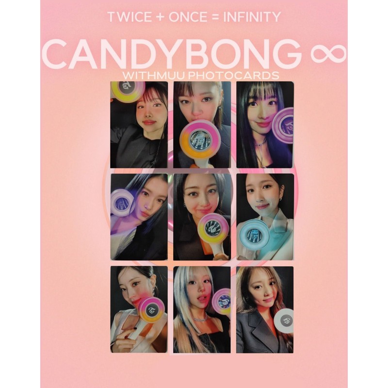 twice light stick ver.3 candybong infinity [ candybong ∞ ]+9 photo card set