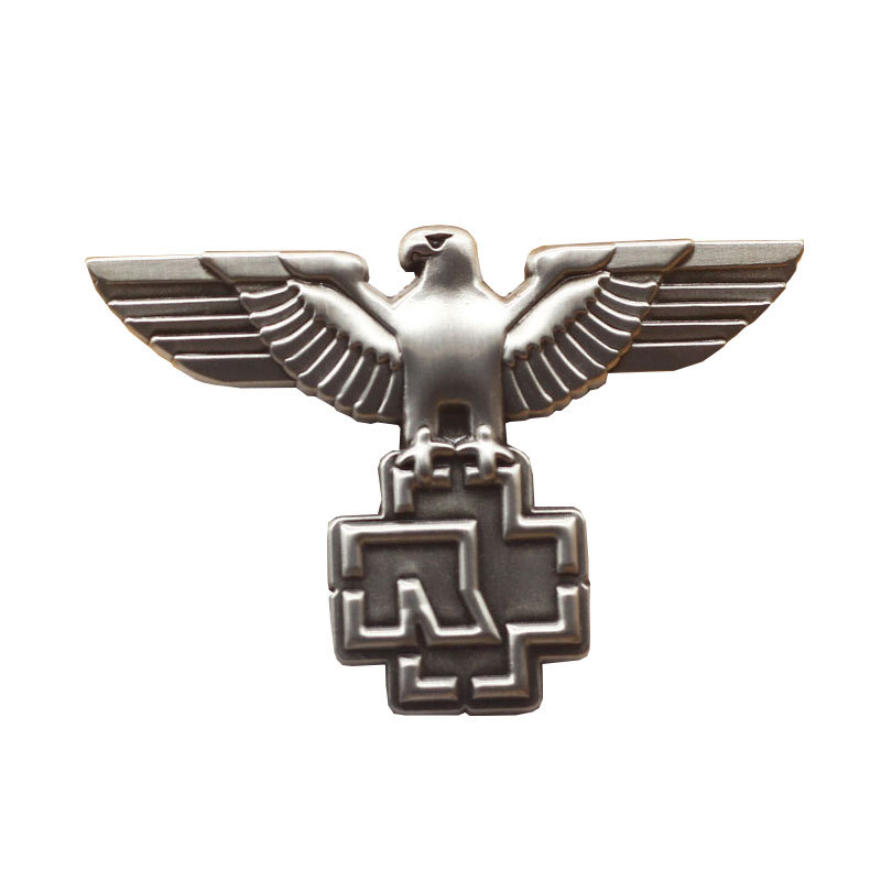 Eagle Logo Brooch Rammstein Band Pin Retro Style Metal Badge / TECHWEAR CLUB / Techwear