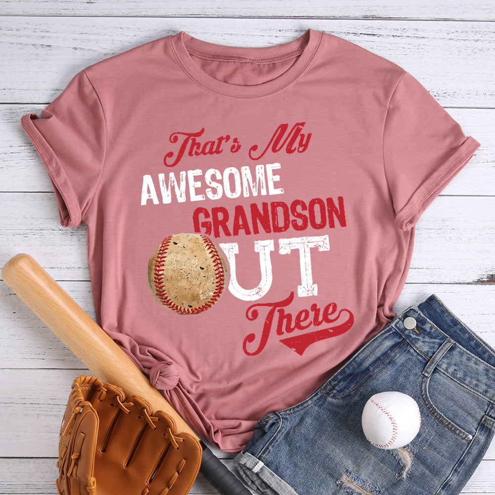 That's My Awesome Grandson Out There T-shirt Tee -06469-Guru-buzz
