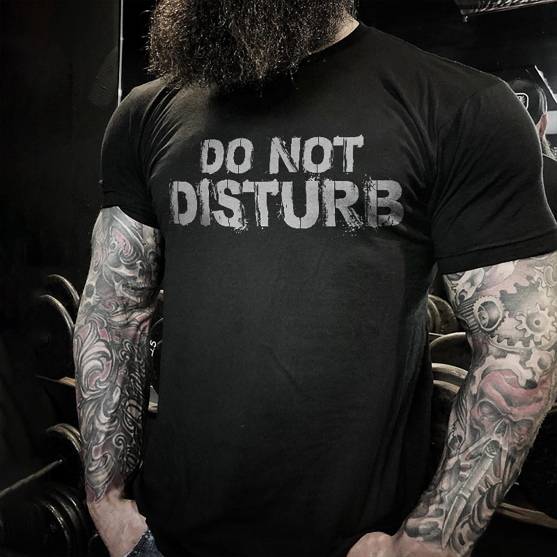 Do Disturb Print White T-Shirt