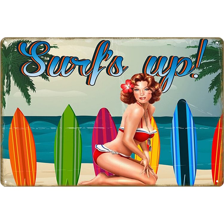 Beach Woman - Vintage Tin Signs/Wooden Signs - 20*30cm/30*40cm