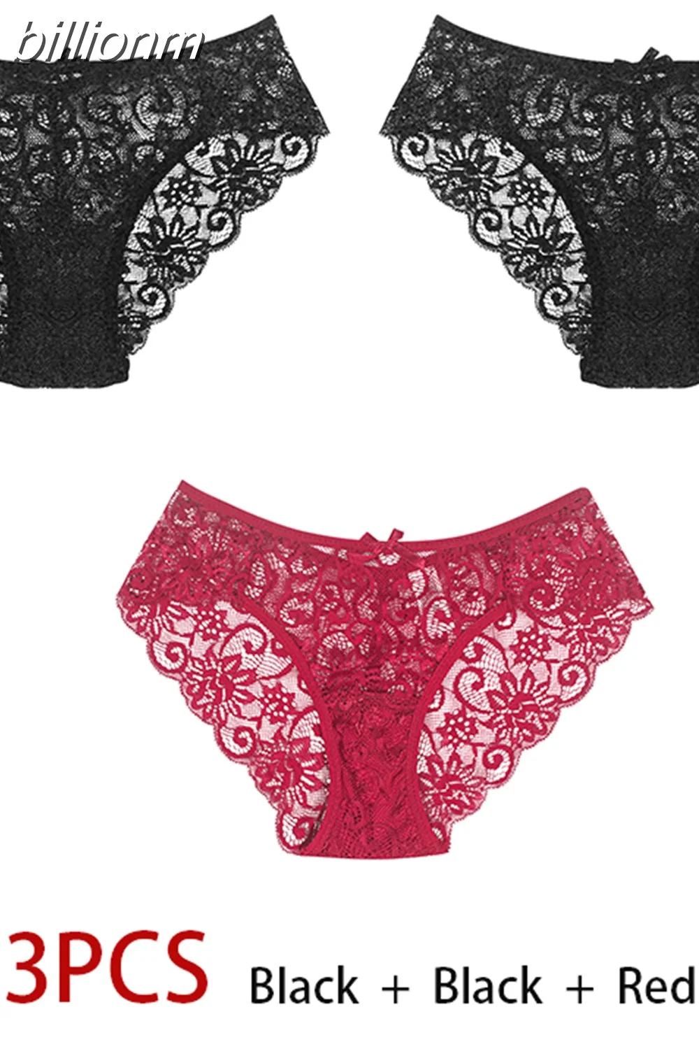 Billionm Lace Embroidery Sexy Panties Women See Through Lingerie