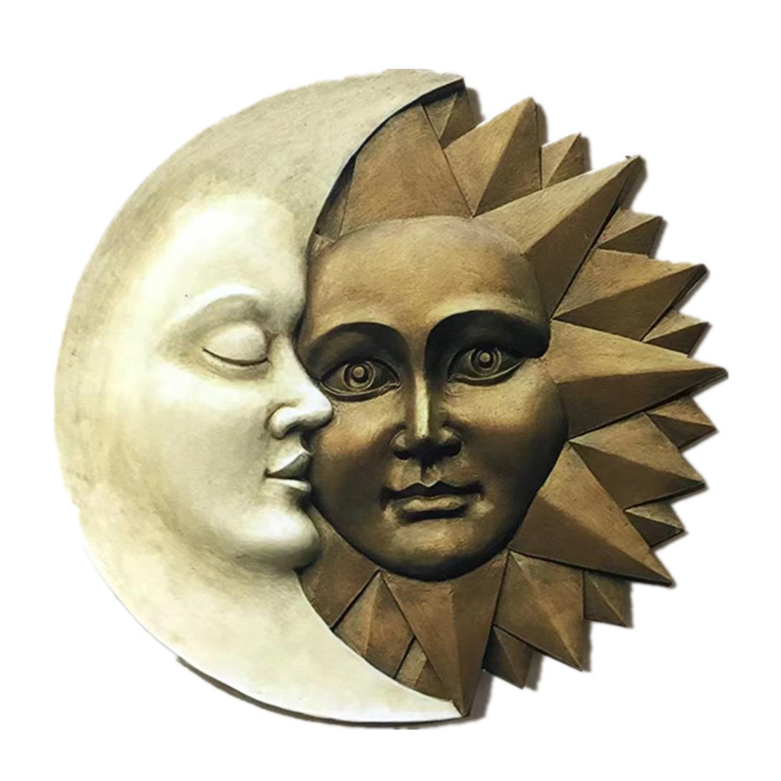Celestial Harmony Sun Moon Hanger Antique Wall Hanging Ornament Sculpture, 501 Original
Celestial Harmony Sun Moon Hanger Antique Wall Hanging Ornament Sculpture, 501 Original