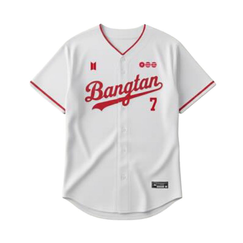BTS World Tour White Baseball Jersey | Member Edition 2026 💜