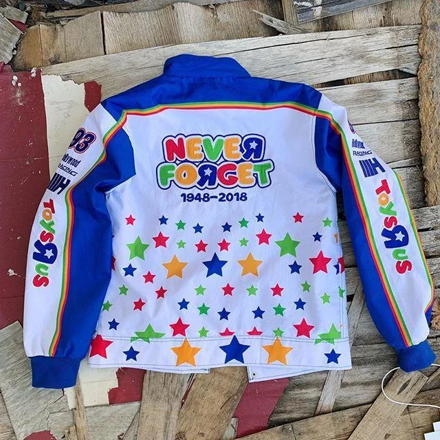 NEVER FORGET stars print jacket