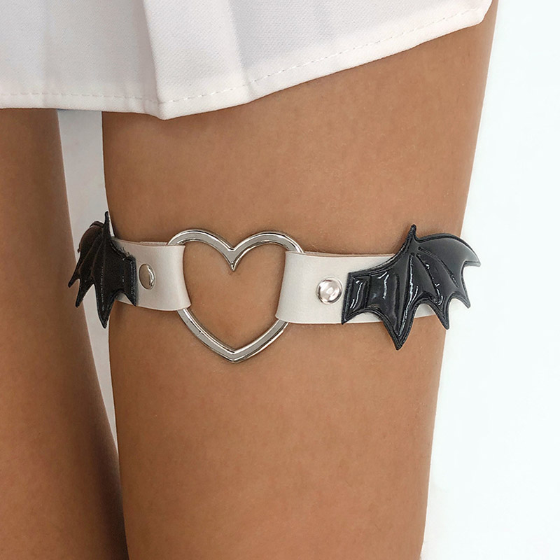 Love Heart Devil Wings Leather Leg Ring