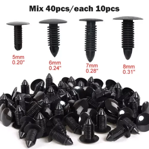 Dronehint 40x/Set 5-8mm Car Parts Body Trims Push Pin Rivet Panel Fastener Clips Universal (For: GMC) Parts