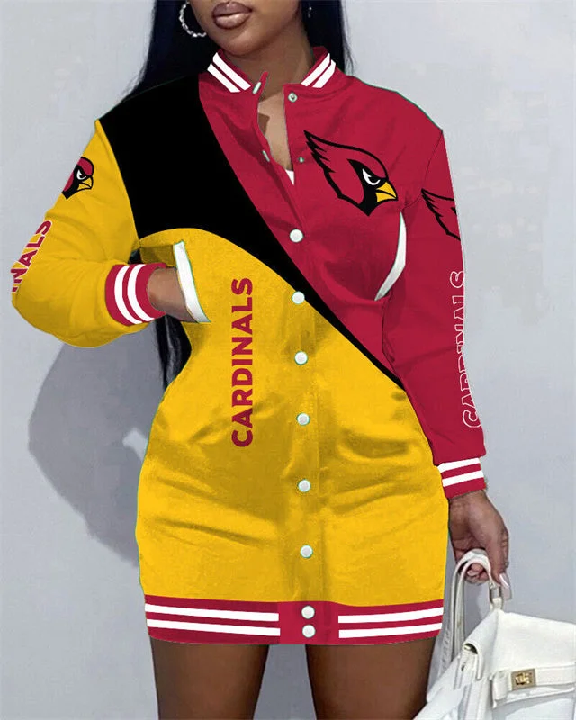 Arizona Cardinals
Limited Edition Button Down Long Sleeve Jacket Dress