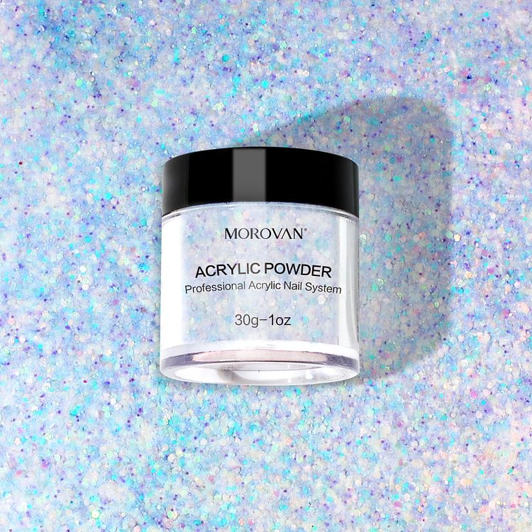 Morovan Alice Blue Glitter Acrylic Powder A245
