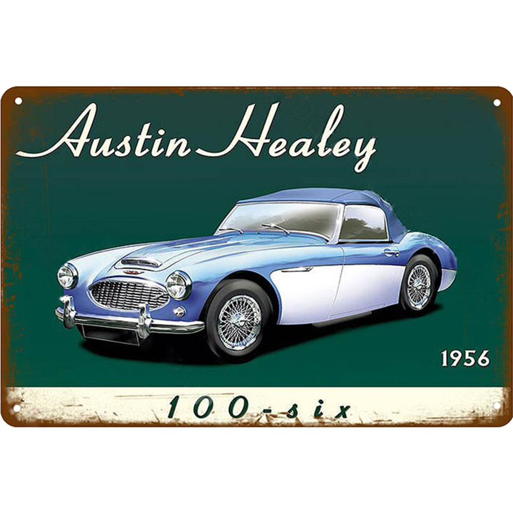 AusMetal healey car Enseigne Vintage Métallique 20*30cm