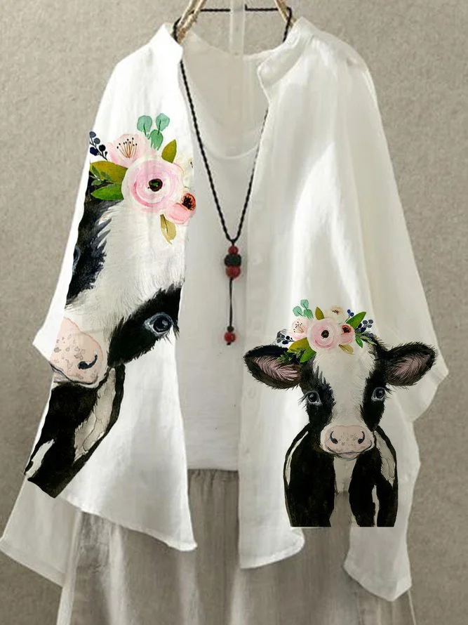 White Cotton Holiday Shirts & Tops Zaesvini