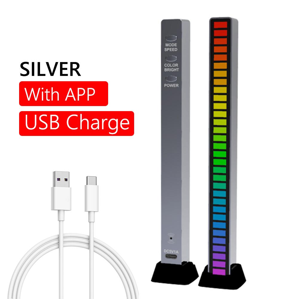 USB 5V APP Sound Control Light RGB 32 LED Pickup Lamp Bar (Silver White), 501 Original
USB 5V APP Sound Control Light RGB 32 LED Pickup Lamp Bar (Silver White), 501 Original