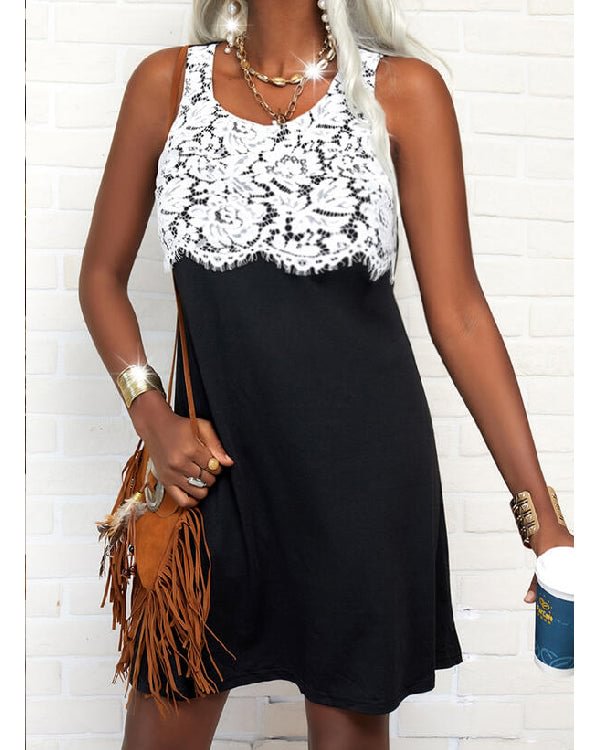 Off The Shoulder Printed Crew Neck Dress - Chicaggo