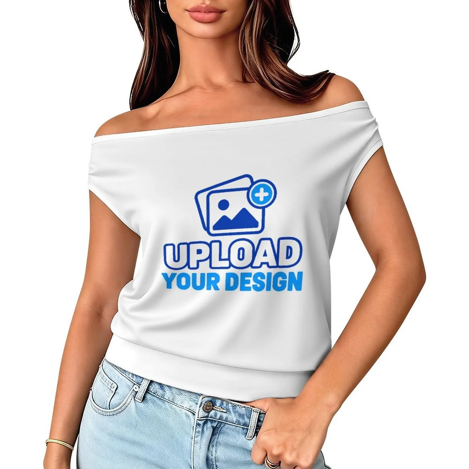 Women's Off-Shoulder Asymmetric Top custom product image 8