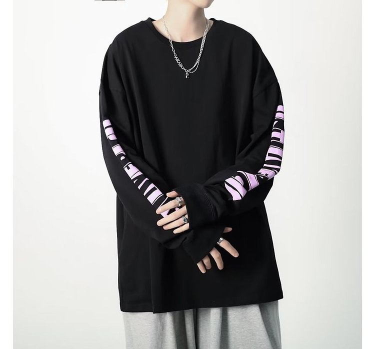 Crew Neck Lettering Oversized Sweatshirt TY260