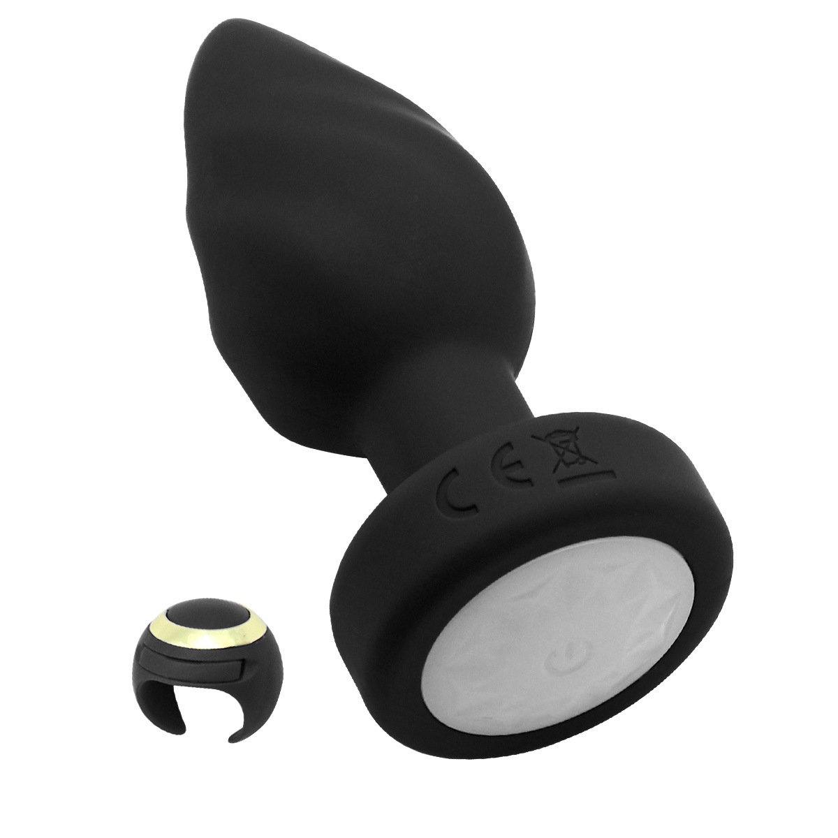 Subscriber Exclusive — Led Colorful Light Vibrating Butt Plug With Control Ring By Rose Toy