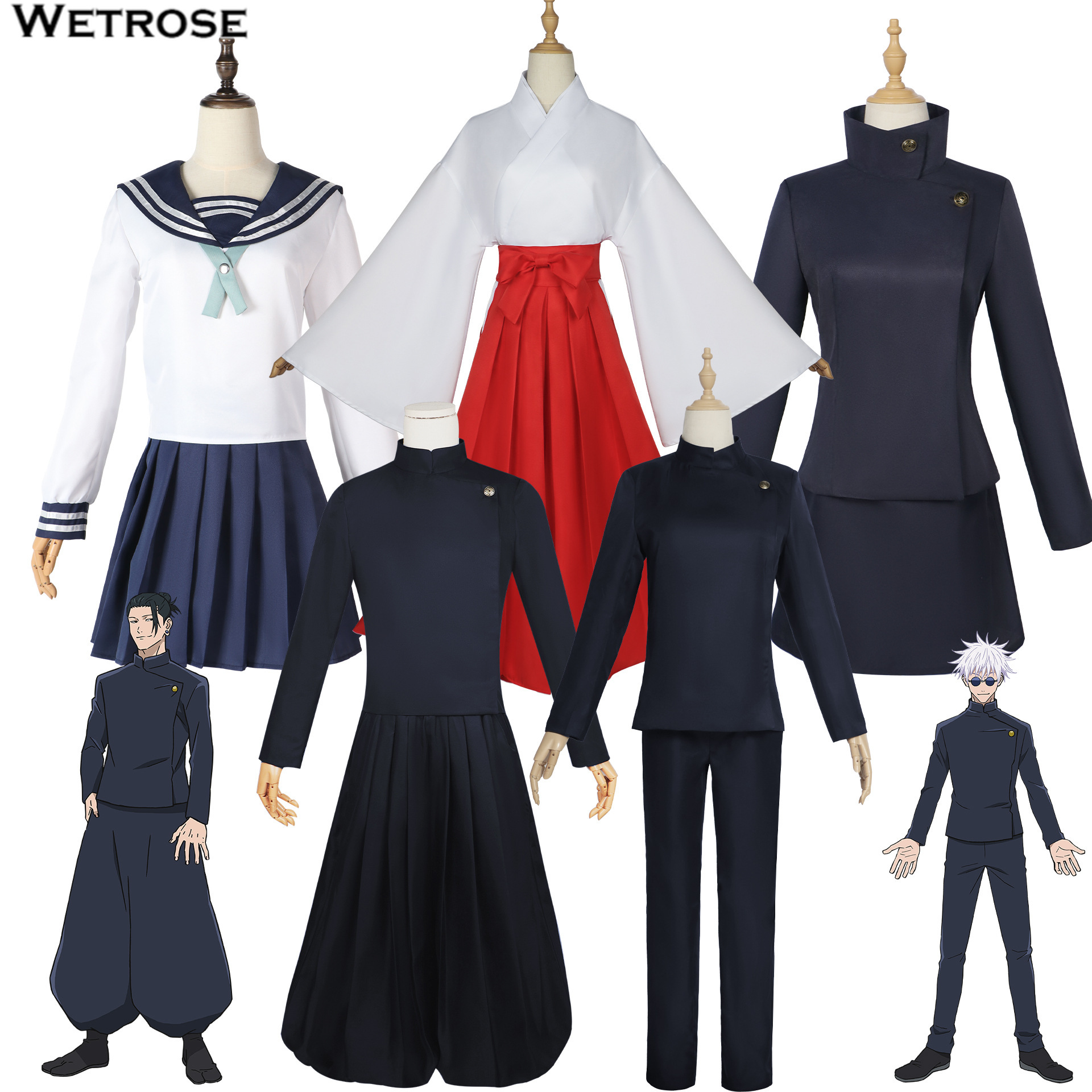 Wetrose】In Stock Jujutsu Kaisen 2023 Cosplay Costume Season 2 Suguru Geto Gojo  Satoru Ieiri Shouko Iori Utahime Full Set