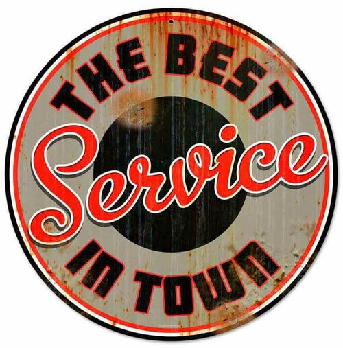 Service- Round Shape Tin Signs/Wooden Signs - 30*30CM