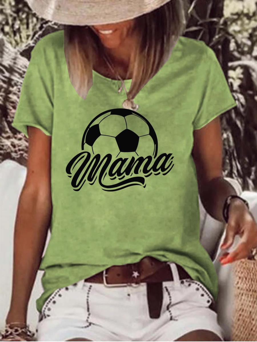 Soccer Mama Raw Hem Tee-Guru-buzz