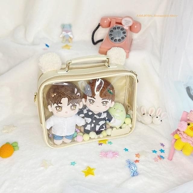 Cute Hamster Cat Ear Transparent JK Uniform Dolls Backpack SS0759