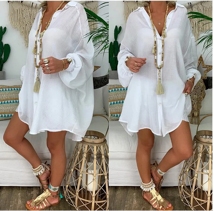 Cotton Linen Shirts Plus Size Women's Button Loose Long Sleeves Casual Ladies Shirts Tops socialshop