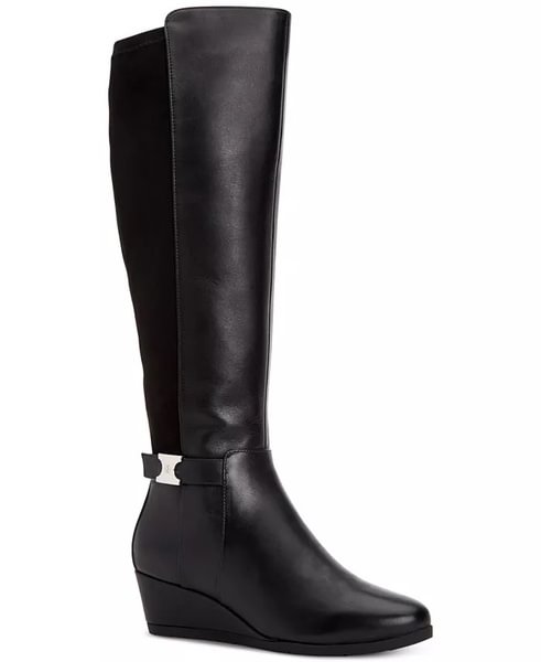 Giani Bernini Women's Catrinaa Leather Round Toe Knee High Fashion Boots Black Size 6 M - Life is Beautiful for You - SheChoic