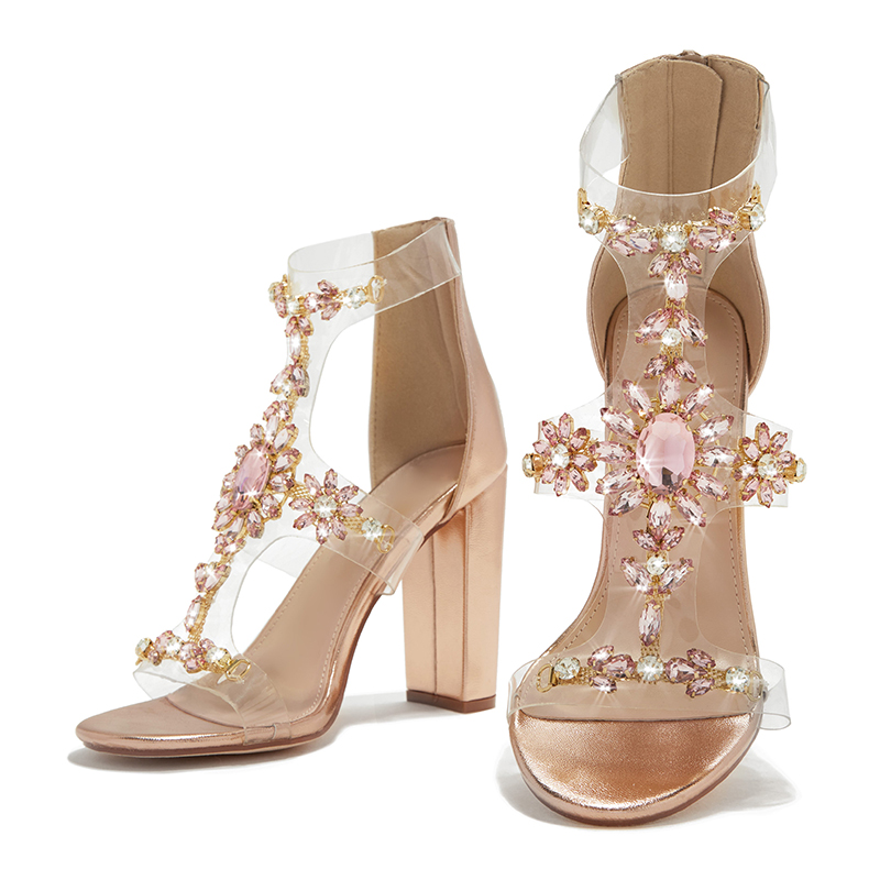 Catwalk rose gold heels online