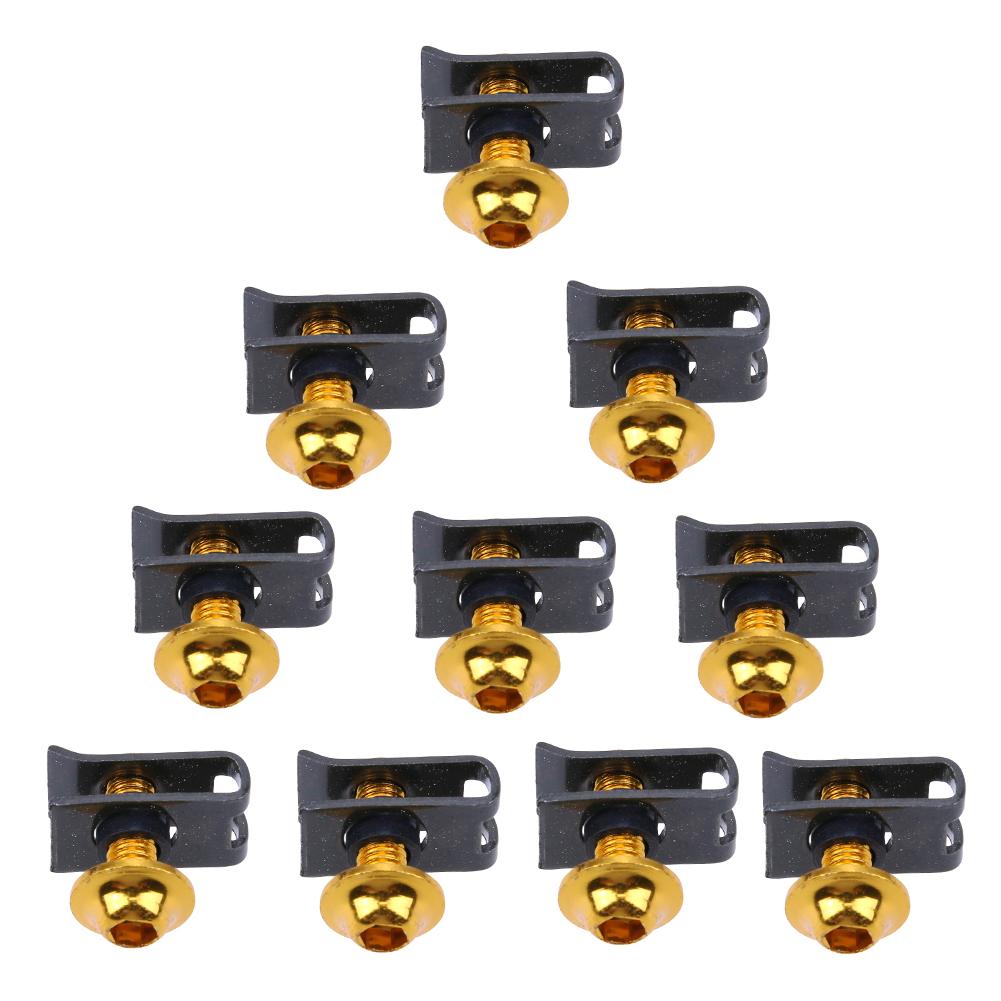 30 pcs 5mm Fairing Bolts Spire Speed Fastener Clip Screw Spring Nuts (Gold), 501 Original
30 pcs 5mm Fairing Bolts Spire Speed Fastener Clip Screw Spring Nuts (Gold), 501 Original