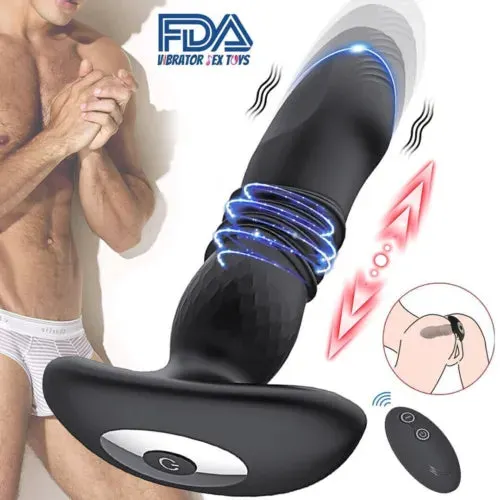 pornhint Pornhint Thrusting Anal Plug Male Prostate Massager Dildo Vibrator Sex Toys For Men Women