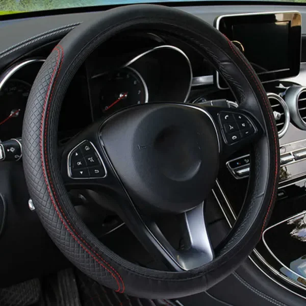 Universal Steering Skidproof Auto Steering- Wheel Cover Anti-Slip Eming Leather Car-styling Car Accessories