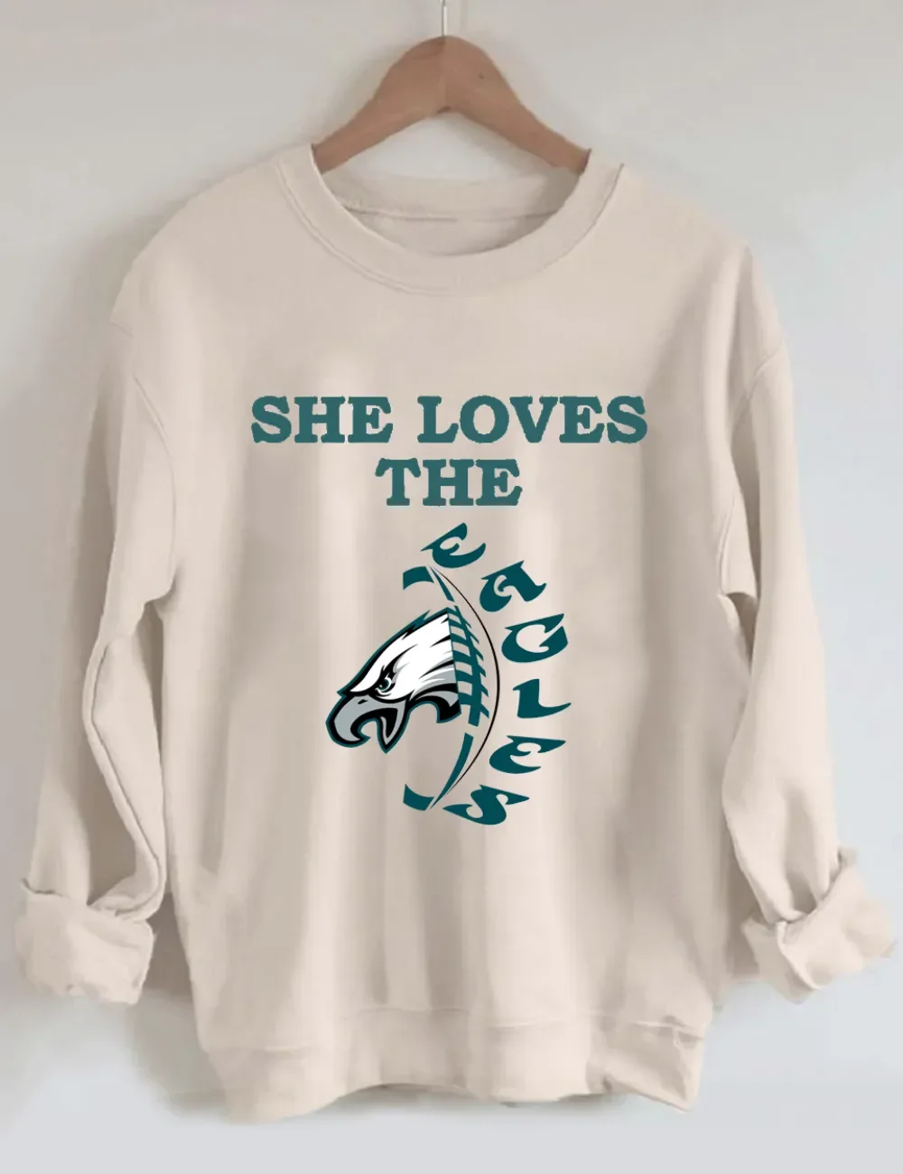 She Loves The Eagles Football Sweatshirt