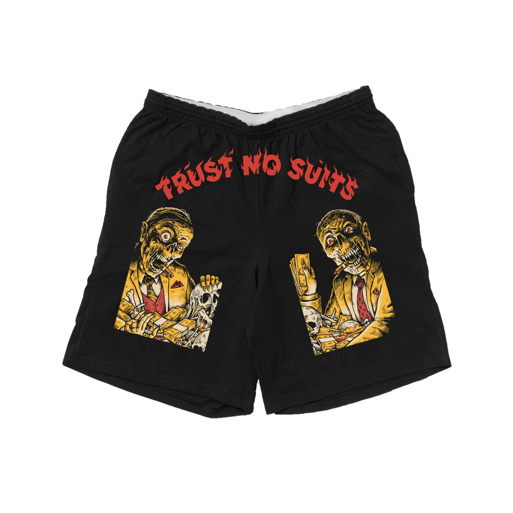 Trust No Suits Elastic-waistband Sports Shorts
