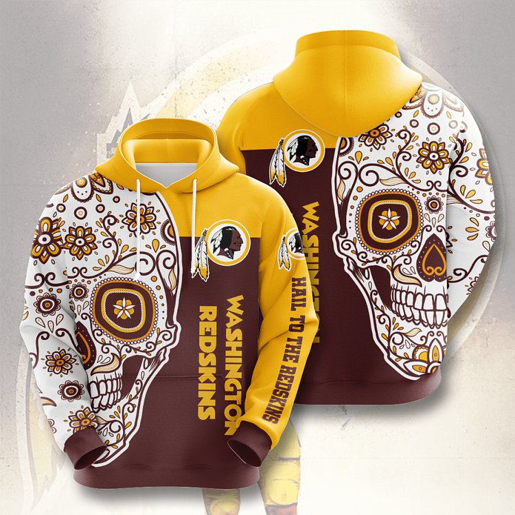 Washington Redskins 3D Printed Hooded Pocket Pullover Hoodie