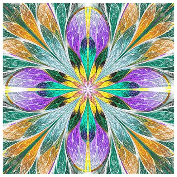 Gorgeous Flowers Round Full Drill Diamond Painting 30X30CM(Canvas) gbfke