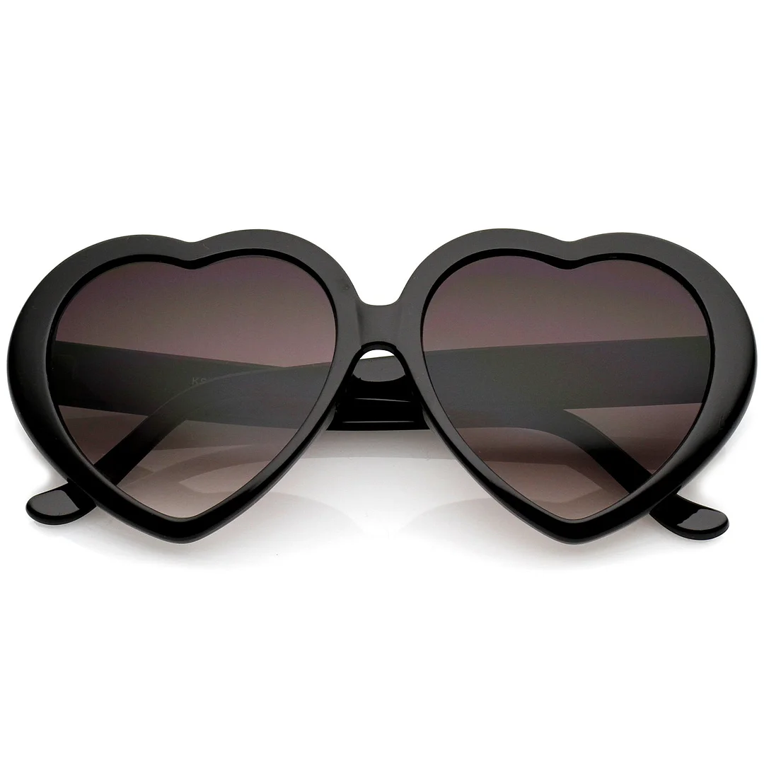 Women's Oversize Gradient Lens Heart glasses 56mm